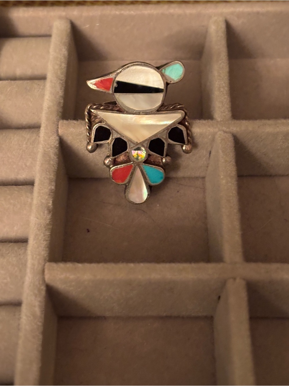 Vintage Native Zuni Thunderbird Ring